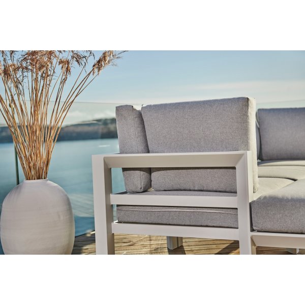 Nimes utegrupp aluminium - Vit/gr�