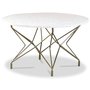 Terrazzo runt soffbord  80 cm - Bianco Terrazzo & underrede Star mssing