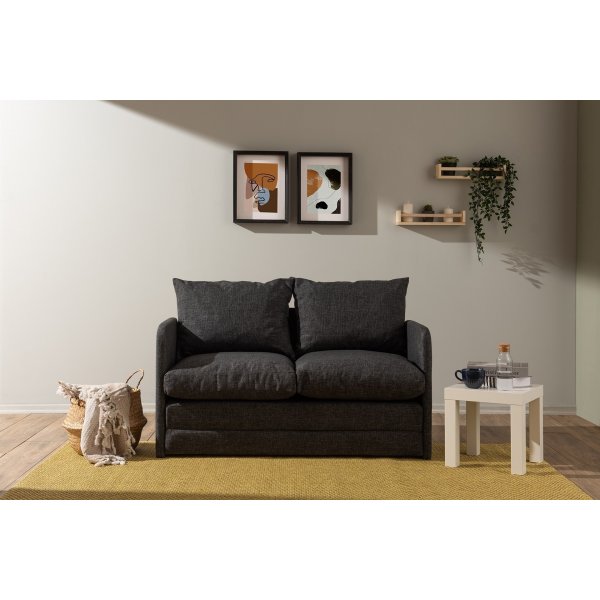 Saga 2-sits bäddsoffa - Mörkgrå Saga 2-sits bäddsoffa - Mörkgrå