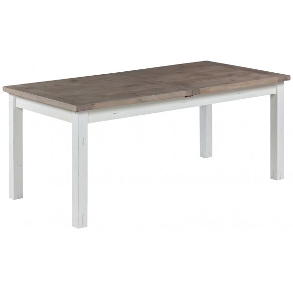 Canada matbord 180-230 cm - Gr�betsad furu / Vita ben