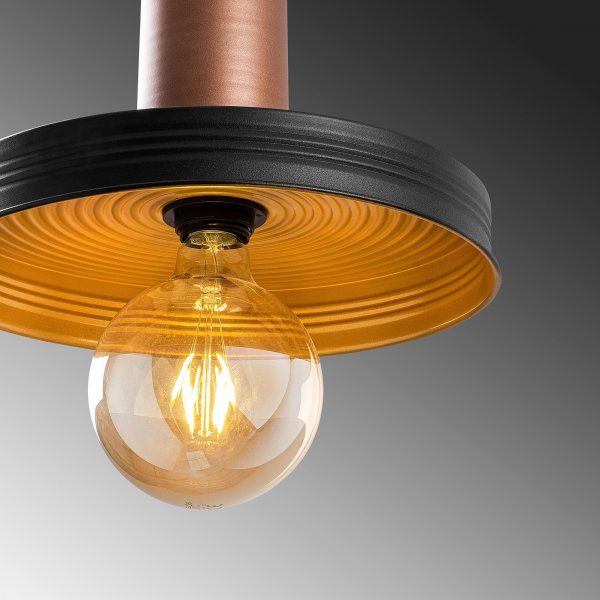 Plafonnier Dodo 2521 - Noir/cuivre Plafonnier Dodo 2521 - Noir/cuivre