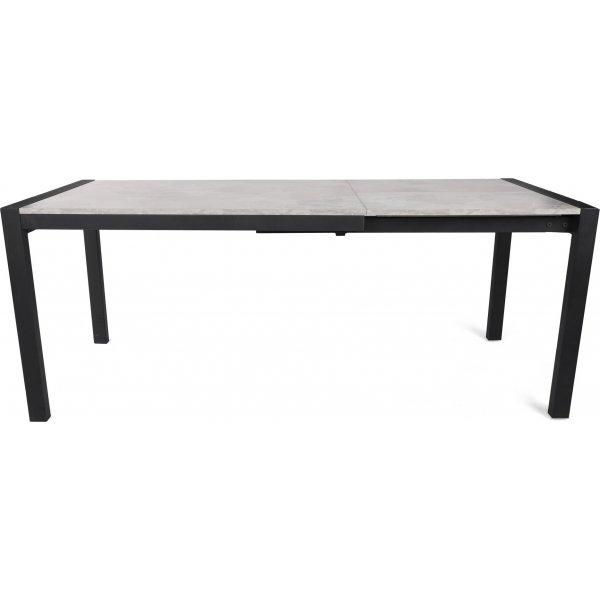 Table à manger Silva 120-187 x 74 cm - Vison/noir Table à manger Silva 120-187 x 74 cm - Vison/noir