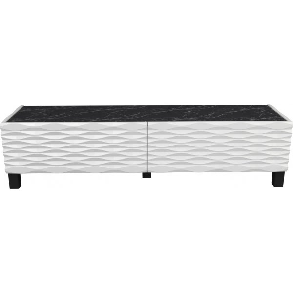 Banc multimédia Lerze - Blanc/noir Banc multimédia Lerze - Blanc/noir