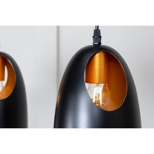 Plafonnier Karby - Noir/cuivre