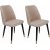 Ensemble de chaises de salle  manger Hugo, 2 pcs - Crme/noir/or