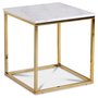 Accent soffbord 50 - Vit marmor / Blank mssing