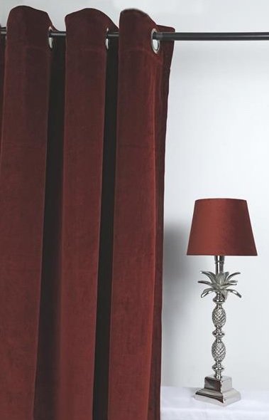 Velvet Gardinpar 240x140 cm - Bordeaux