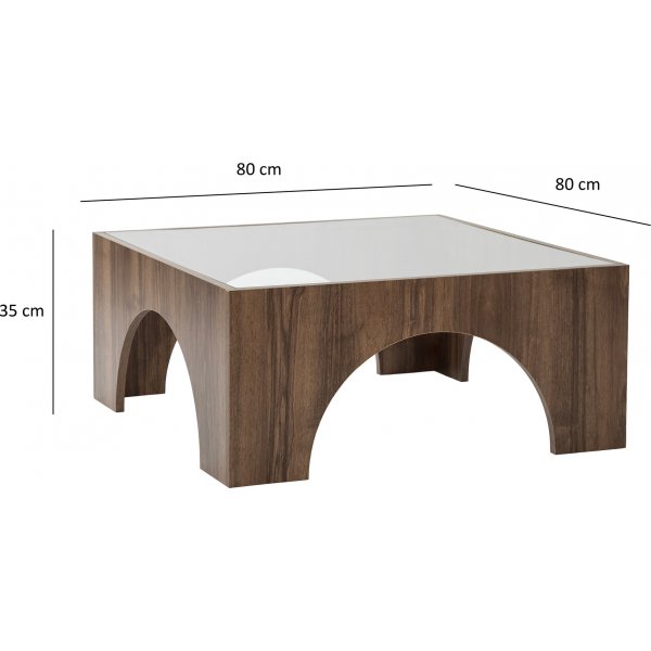 Table basse Seine 80 x 80 cm - Noyer Table basse Seine 80 x 80 cm - Noyer
