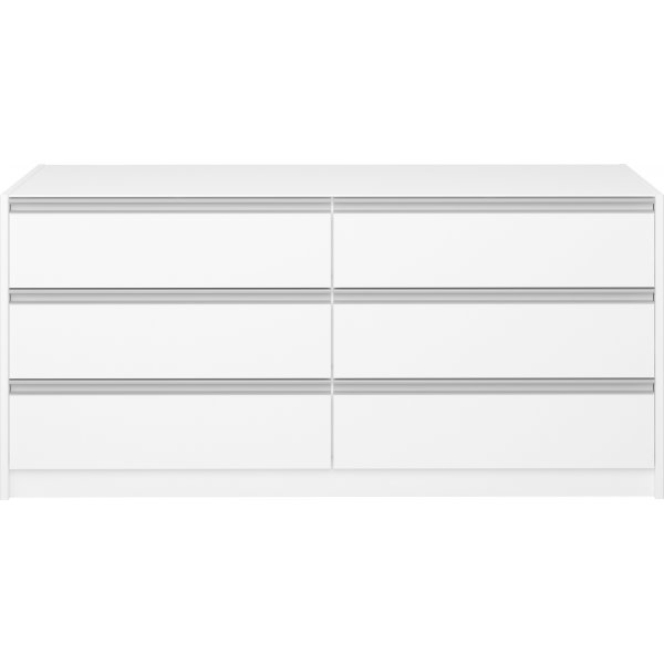 Skyline dressoir met 6 lades - Wit Skyline dressoir met 6 lades - Wit