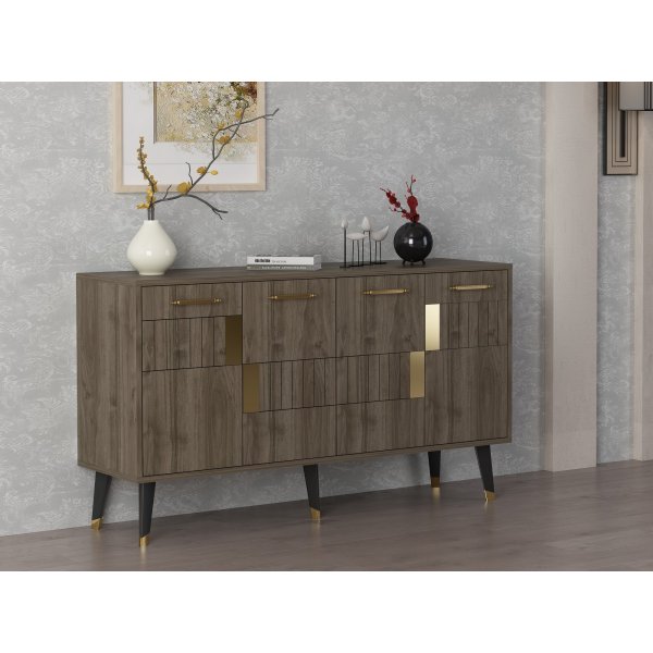 Moda skänk - Valnöt/guld Moda skänk - Valnöt/guld