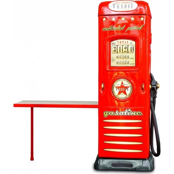 Bensinpump garderob nedfllbart skrivbord - Valfri frg
