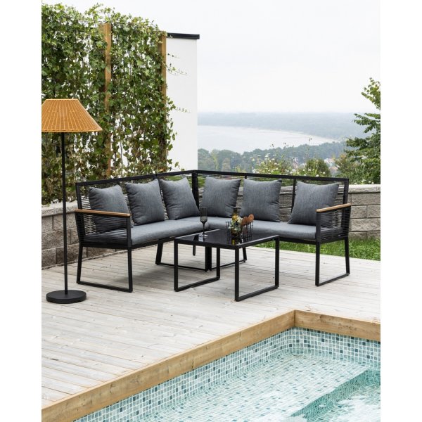 Dallas soffgrupp - Svart/grå Dallas soffgrupp - Svart/grå