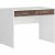 Bureau Nepo Plus avec 2 tiroirs 100 x 59 cm - Blanc/chne fonc