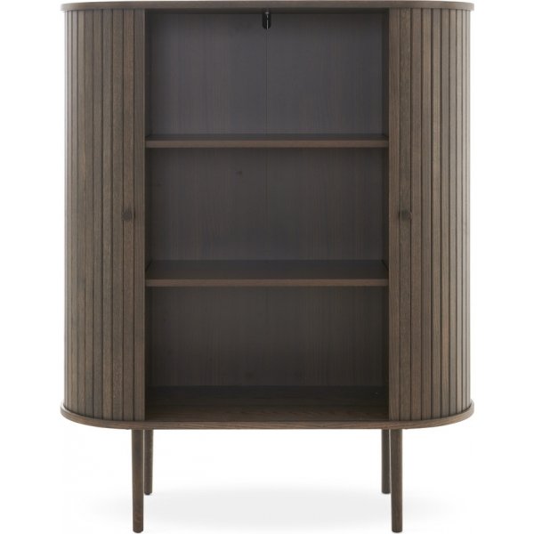 Meuble coulissant - Chne laqu marron