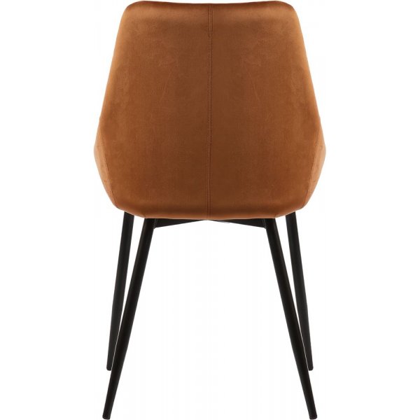 Chaise de salle à manger jumelée - Velours marron Chaise de salle à manger jumelée - Velours marron