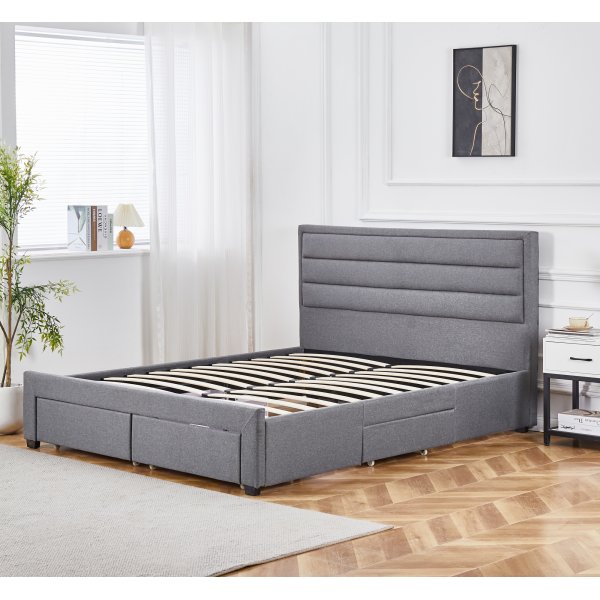 Älmhult 160 x 200 cm grijs bed met opbergruimte Älmhult 160 x 200 cm grijs bed met opbergruimte