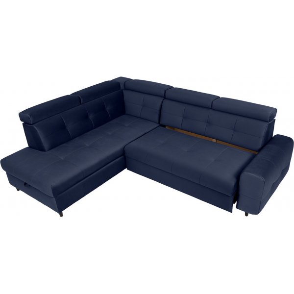 Canapé-lit d\\\'angle Matras avec extrémité ouverte à gauche - Bleu Canapé-lit d\\\'angle Matras avec extrémité ouverte à gauche - Bleu