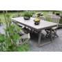 Matgrupp Salt gr teak: Bord 240 cm inklusive 6 st fllbara stolar i gr teak