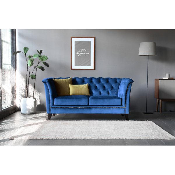Soffa 2-sits chesterfield bl - Milton