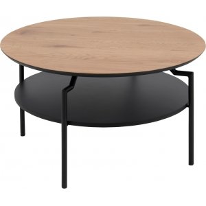 Goldington soffbord Ø80 cm - Ek/Svart Goldington soffbord Ø80 cm - Ek/Svart