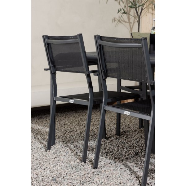 Borneo utematgrupp med 6 st Copacabana stolar - Svart Borneo utematgrupp med 6 st Copacabana stolar - Svart