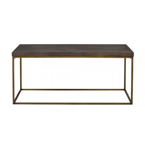 Denny soffbord 120 x 65 cm - Brun/guld Denny soffbord 120 x 65 cm - Brun/guld