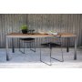 Buitentafel 205 x 90 cm zwart/naturel - Copacabana