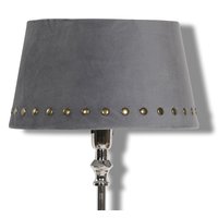 Velvet lampskärm med nitar 33 cm - Grå / Mässing Velvet lampskärm med nitar 33 cm - Grå / Mässing