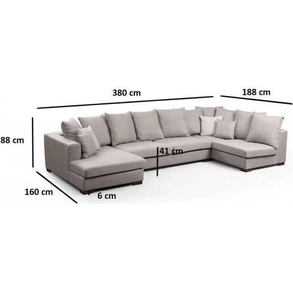 Colorado u-soffa - Beige