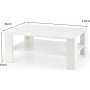 Pacey soffbord 110 x 65 cm - Vit