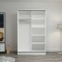 Kapusta kledingkast 120 cm - Wit/antraciet