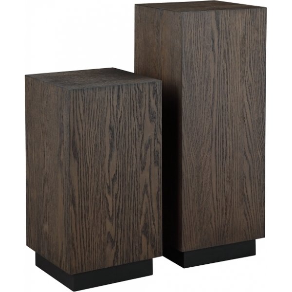 Napoli piedestal H60 - Brunlackerad ekfanér Napoli piedestal H60 - Brunlackerad ekfanér