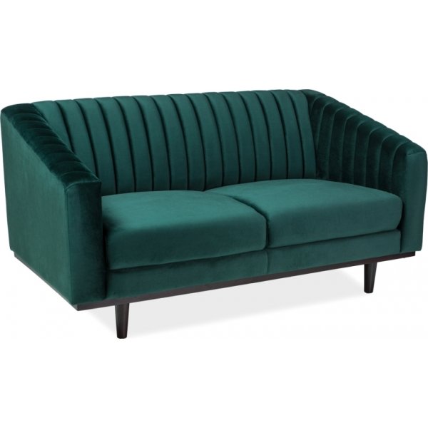 Alden 2- sits soffa - Turkos sammet
