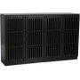 Level sideboard i svartbetsad ek med ribbade drrar 140 cm