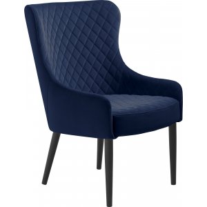 Fauteuil Baldor Lounge en velours bleu