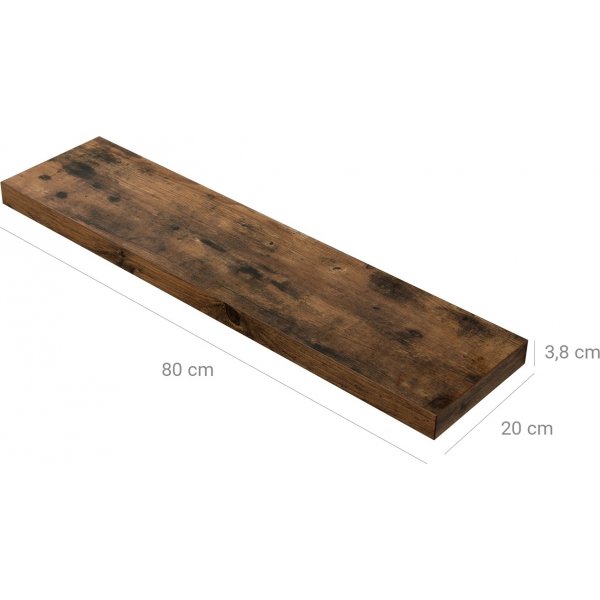 Sussex vägghylla 80 x 20 cm - Brun Sussex vägghylla 80 x 20 cm - Brun