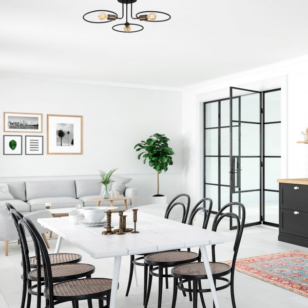 Plafonnier Halo 1341 - Noir