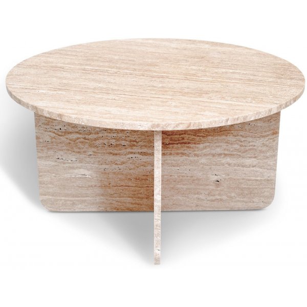 Table ronde en pierre de niveau en travertin Ø85 cm Table ronde en pierre de niveau en travertin Ø85 cm