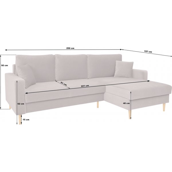 Rimi slaapbank - Grijs Rimi slaapbank - Grijs