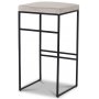 Stage barstol - Grbeige sammet / svart