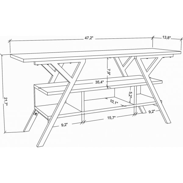 Banc multimédia Minerva - Doré/chêne Banc multimédia Minerva - Doré/chêne