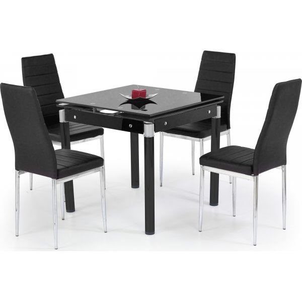 Table gigogne Jazmin 80-130 x 80 cm - Noir