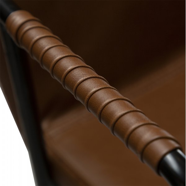 Tabouret de bar Boto - PU marron clair