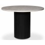 Decibel runt matbord 105 cm - Svart / Travertin