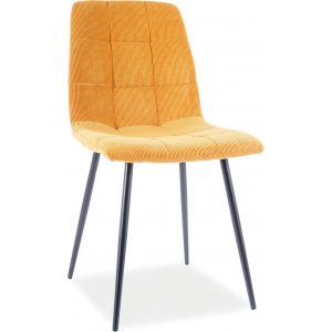 Chaise de salle  manger Mila - Velours ctel orange