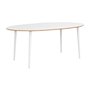 Rowico Fushion matbord oval - Vit-laminat trben
