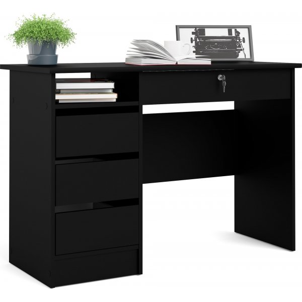 Function Plus skrivbord med 3 l�dor 109,3 x 48,5 cm - Svart