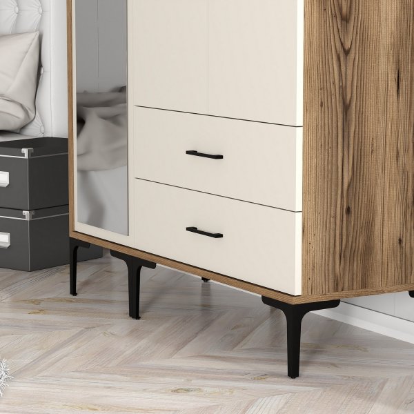 Armoire Kumsal 8 Noyer/crème Armoire Kumsal 8 Noyer/crème