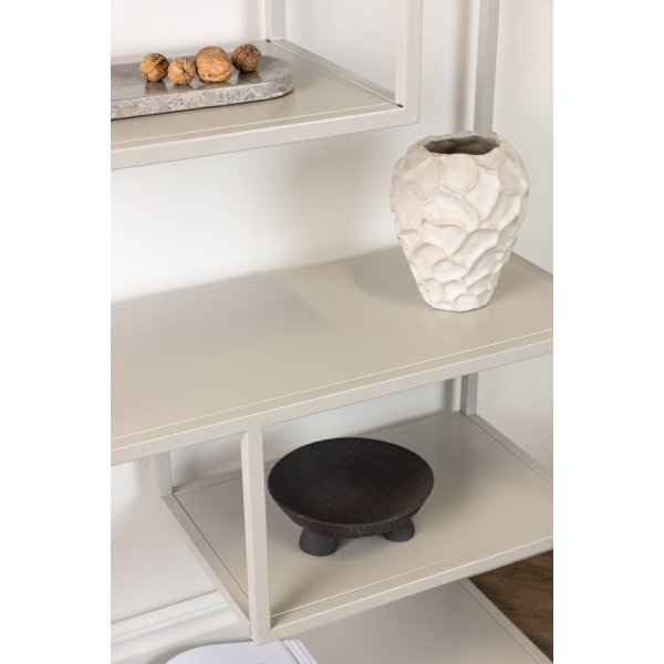 Bibliothque en acier - Beige