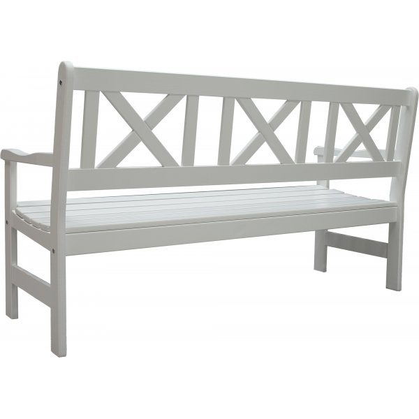 Europa tr�dg�rdsb�nk 3-sits - Vit + Textilreng�ring f�r m�bler